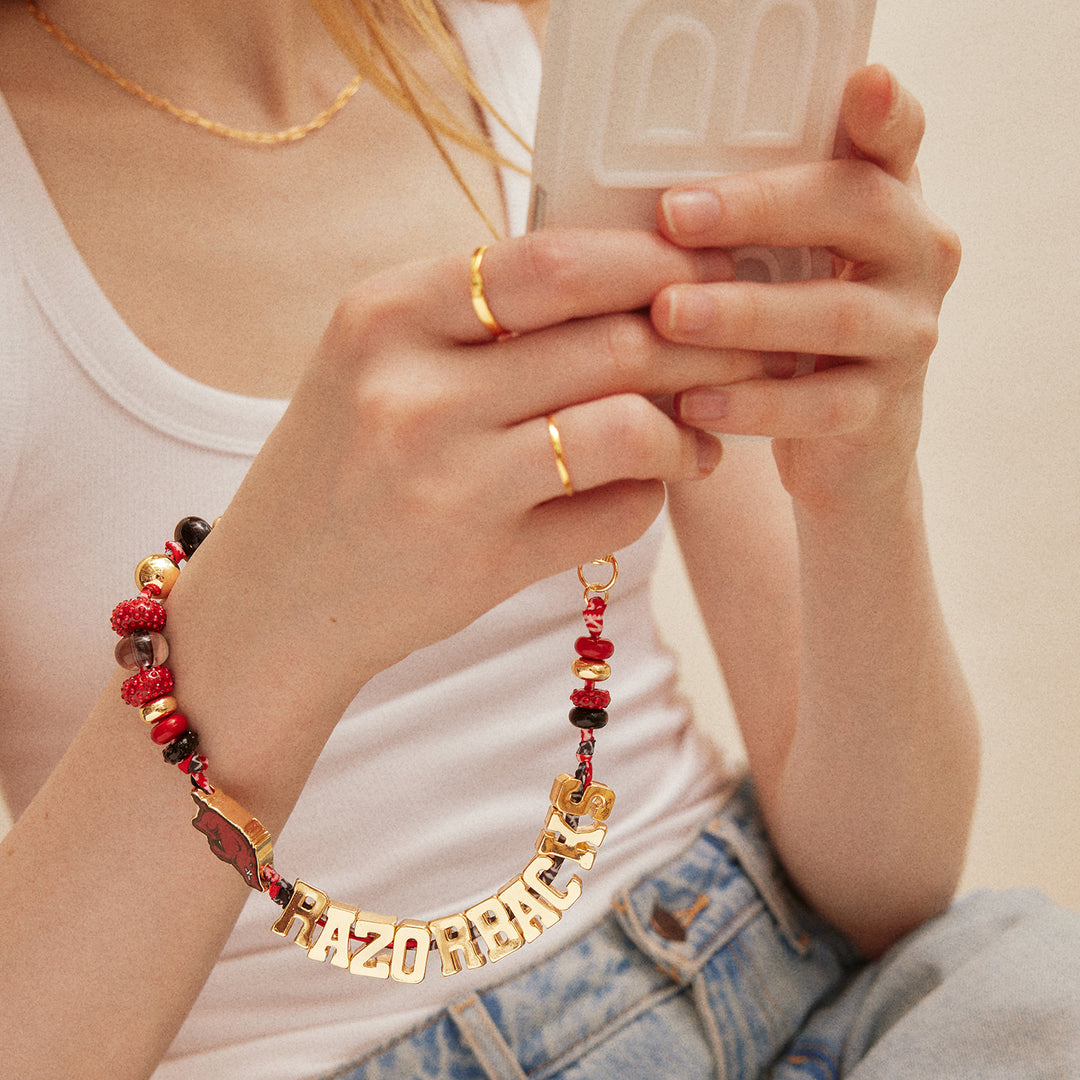 Arkansas Beaded Phone Strap