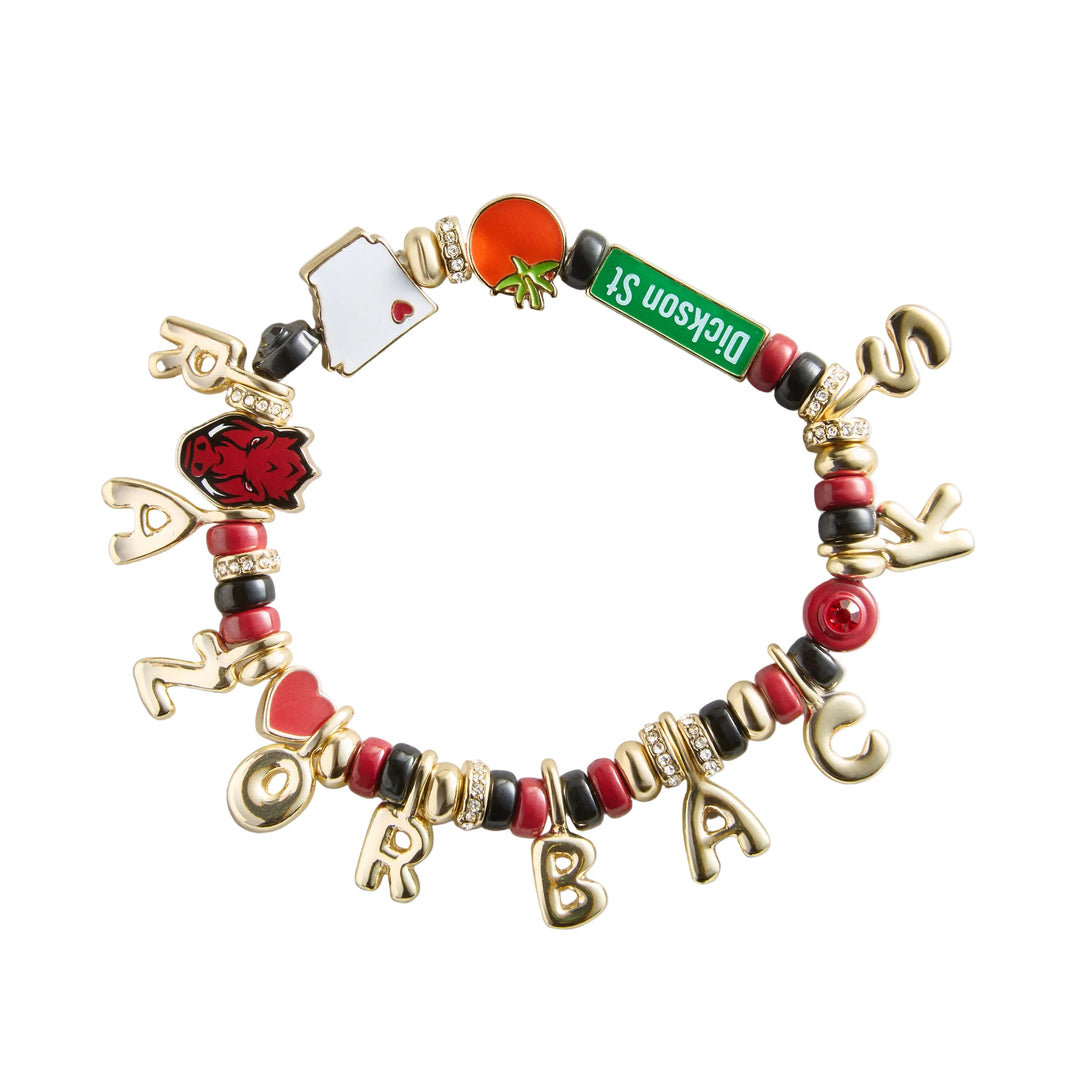 Arkansas Motif Slogan Bracelet