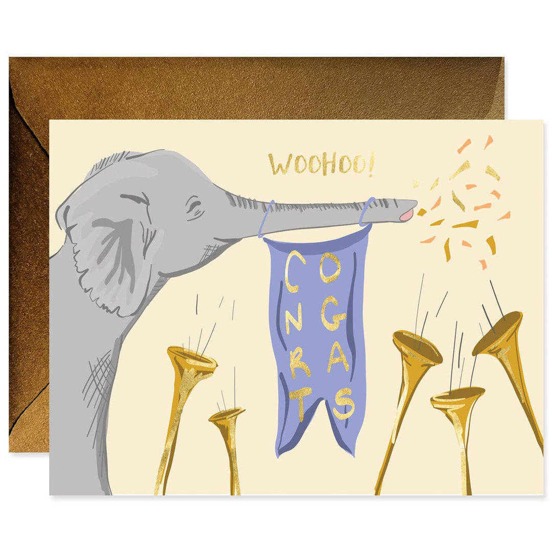 Congrats Elephant Card