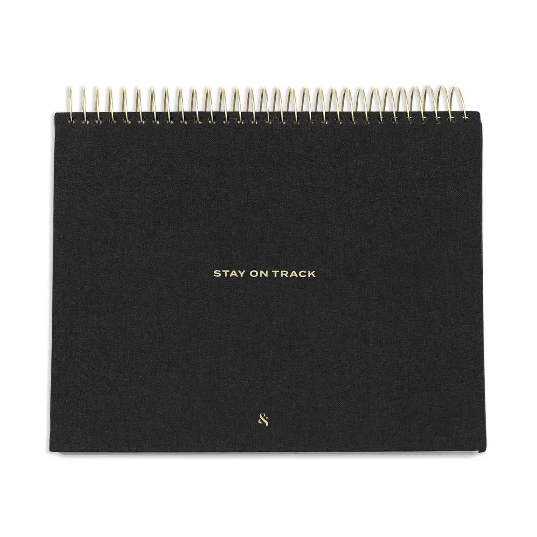 Linen Stay On Track Desktop Notepad