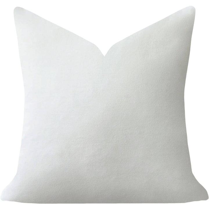 White Solid Velvet Pillow