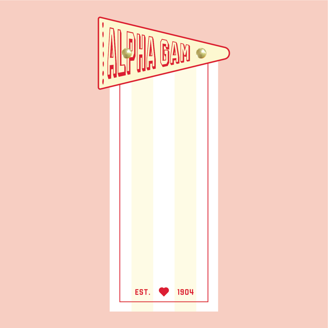 Pennant Flag Notepad: Alpha Omicron Pi