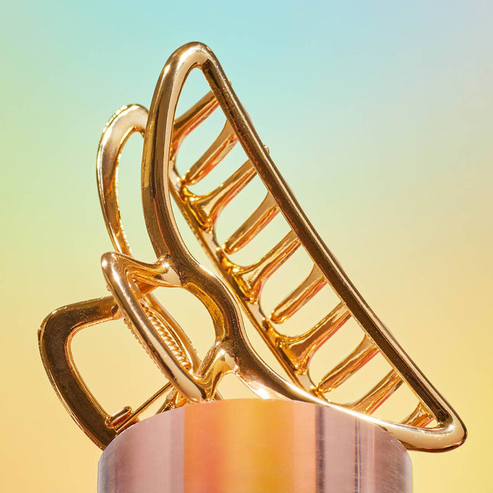 Gold Open Shape Claw Clip