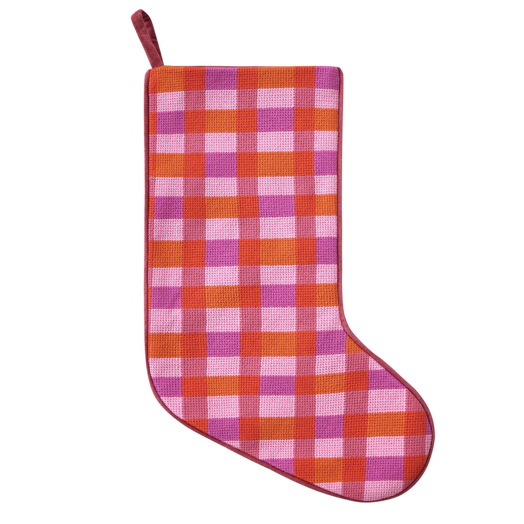 Plaid Pink Stocking