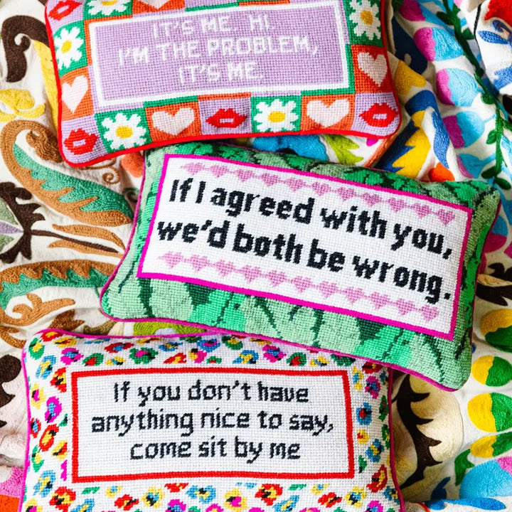 needlepoint pillow