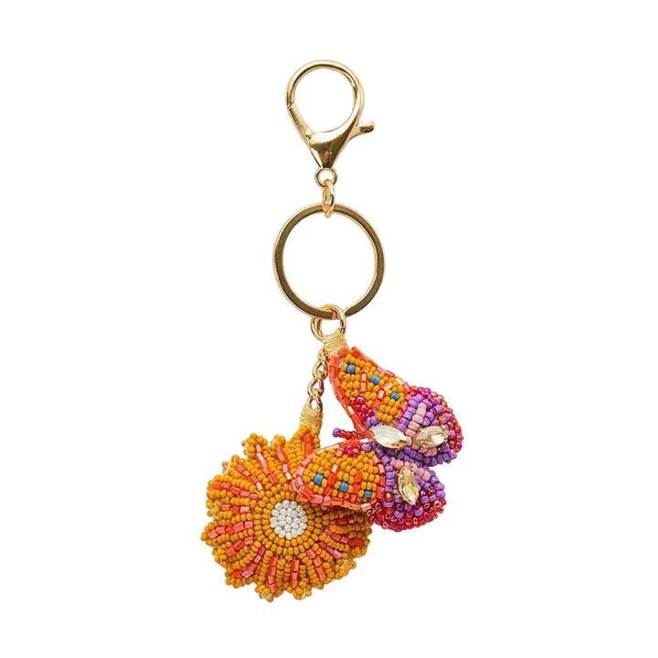 Butterfly Wings of Sunshine Hand-Beaded Charm