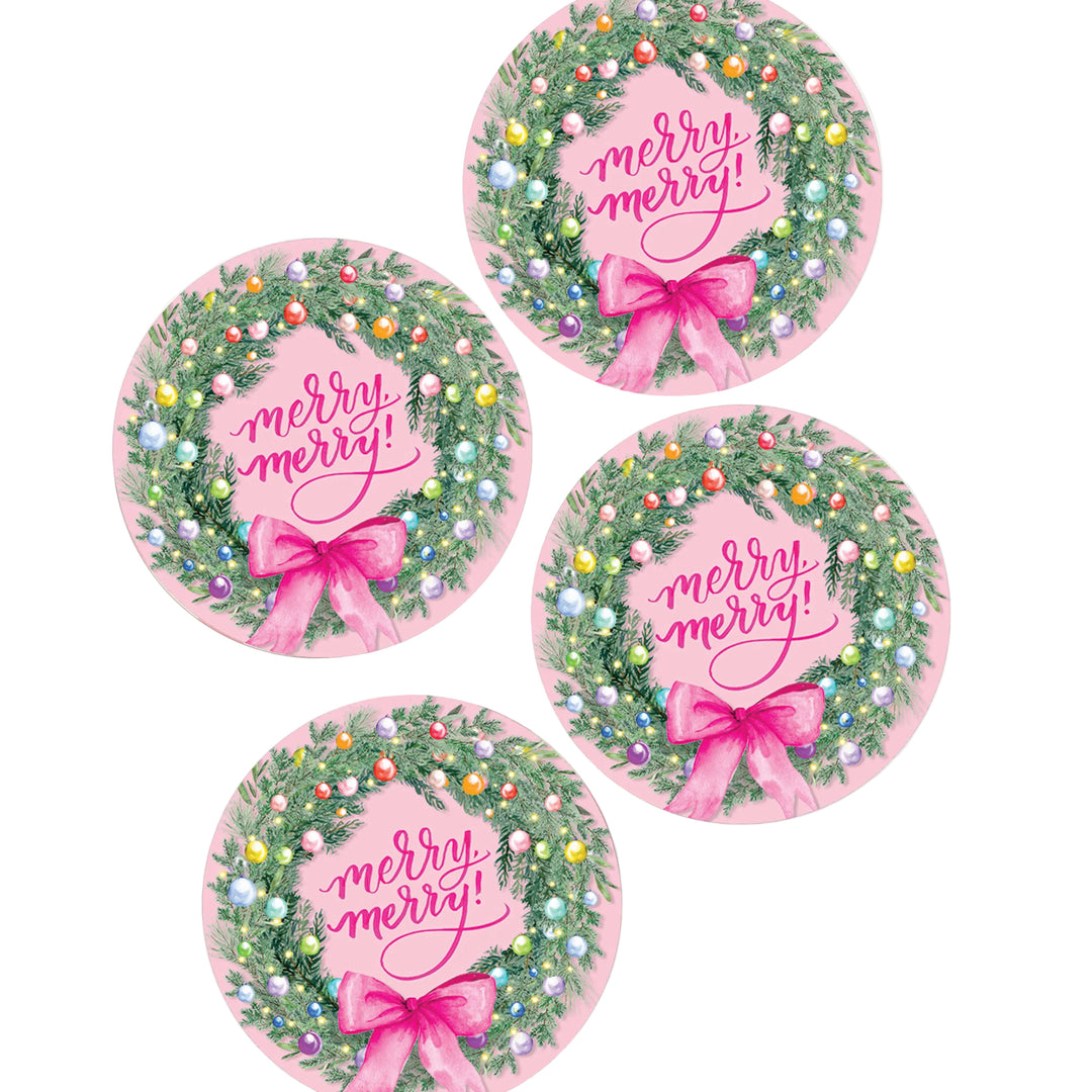 Rainbow Wreath Coaster Set