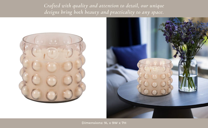 Peony and Blush Bubble Candle