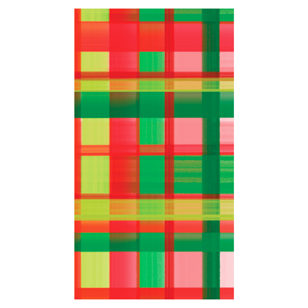 Holiday Plaid Linen Paper Napkin