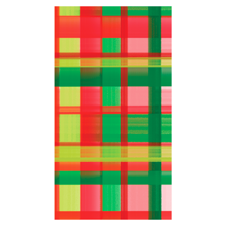 Holiday Plaid Linen Paper Napkin