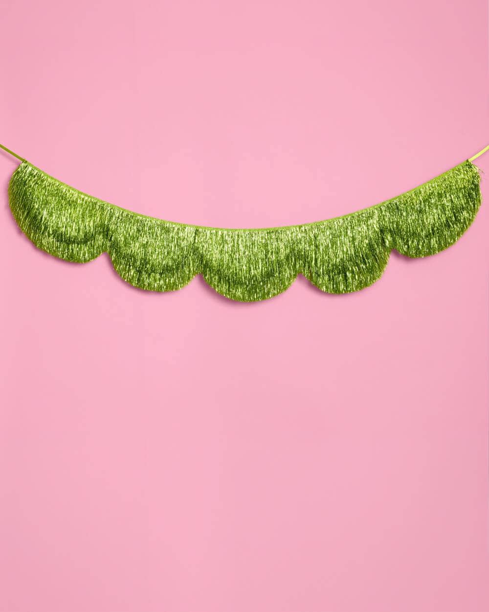 Lime Scallop Fringe Banner