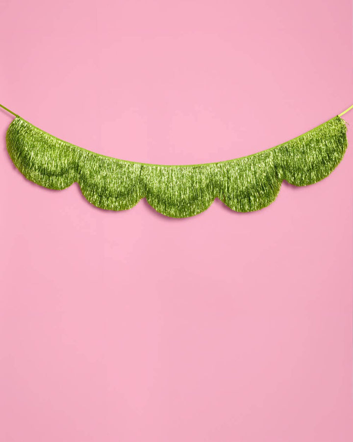 Lime Scallop Fringe Banner