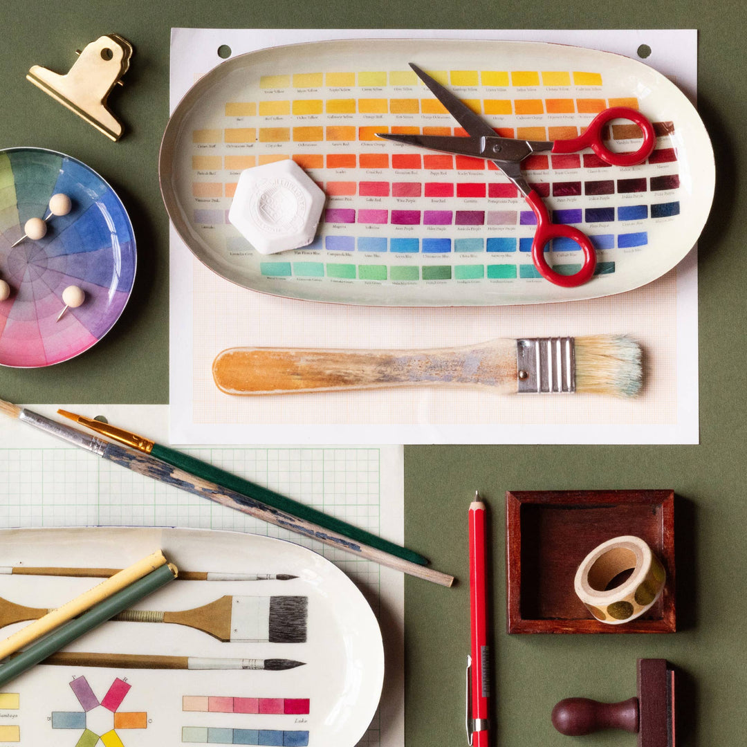 Nomenclature of Colors Enamel Printed Tray