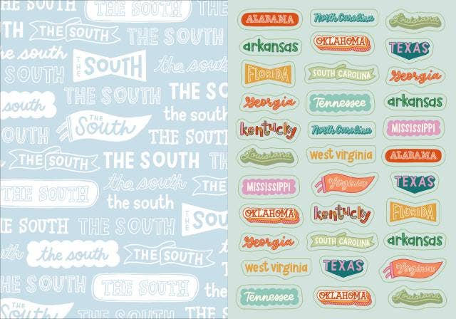 I Love the South Sticker Book