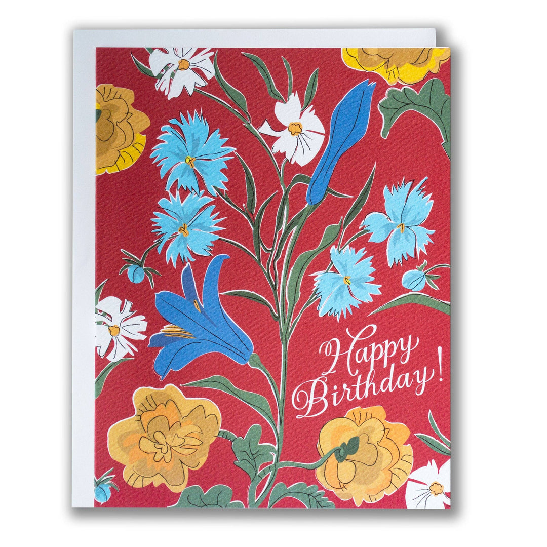 Vintage Floral Birthday Card