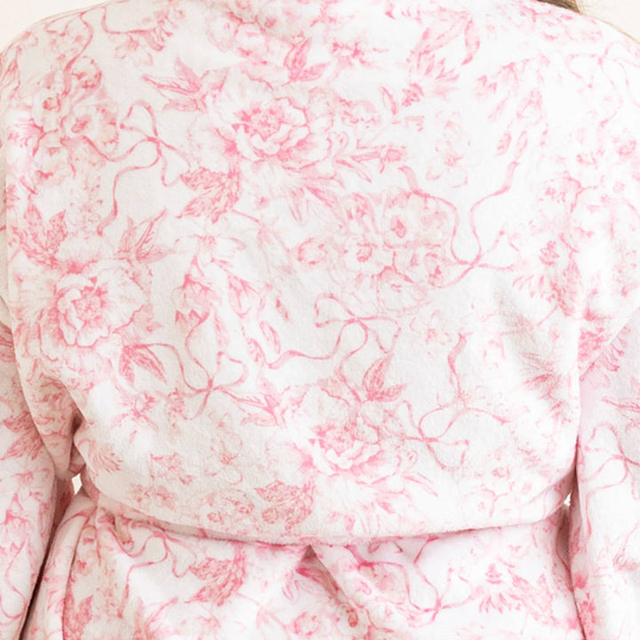 Pink Bow Toile Robe