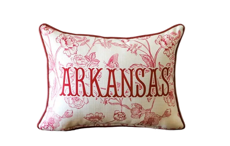 Arkansas Toile Piped Pillow