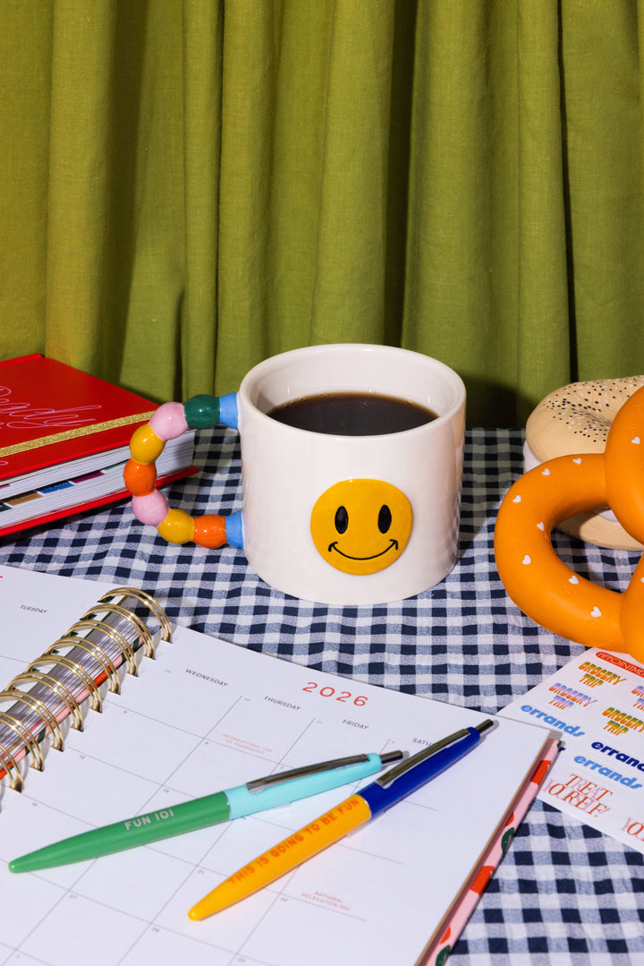 Smiley Face Novelty Ceramic Mug
