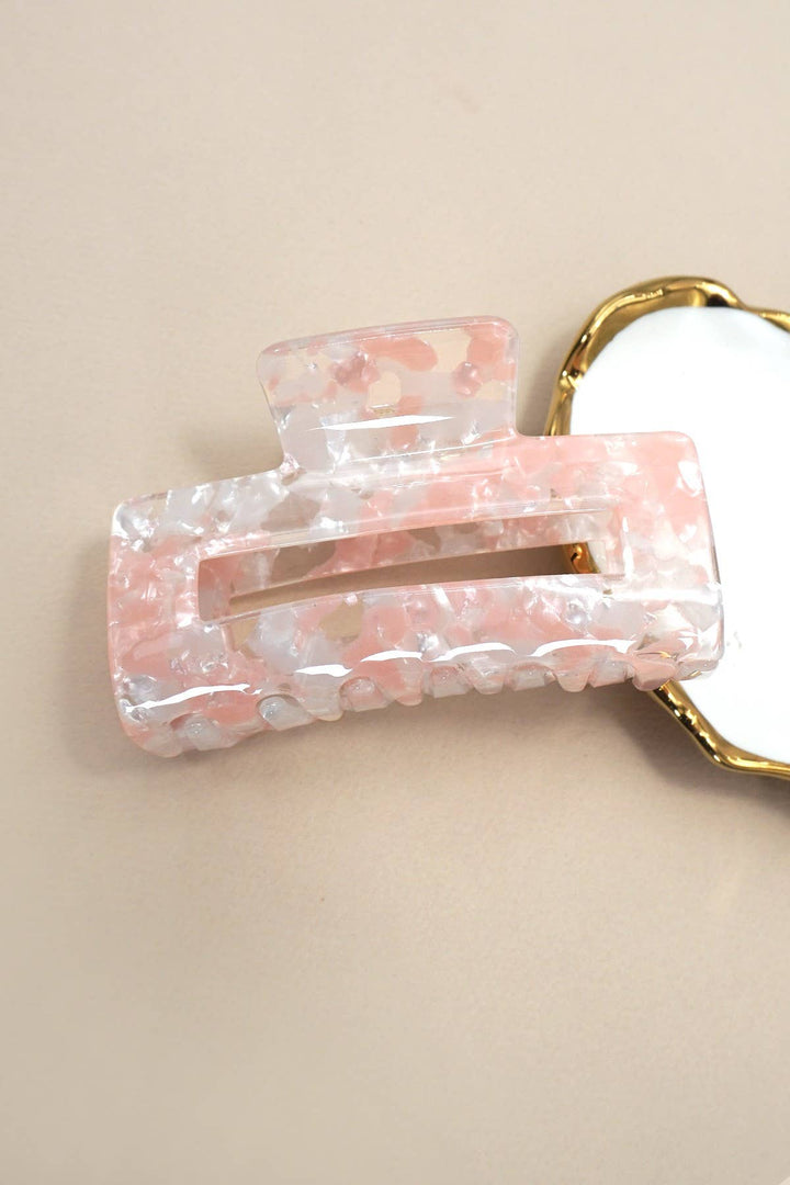 White Marble Hair Clip
