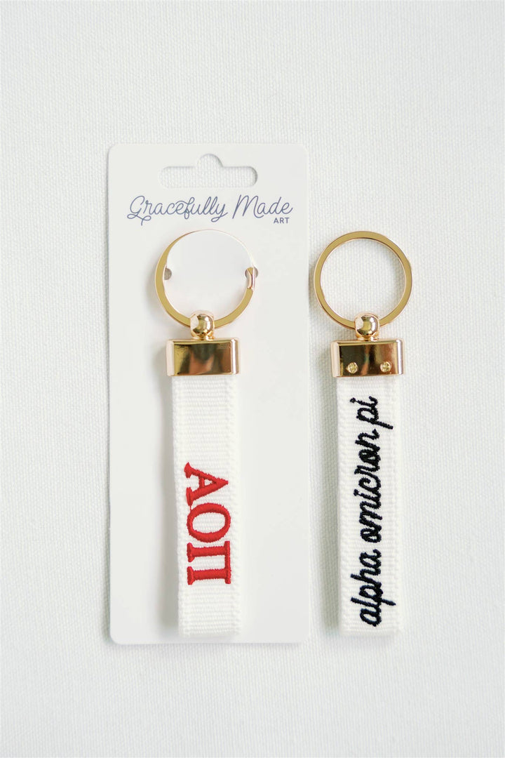Alpha Omicron Pi Keychain