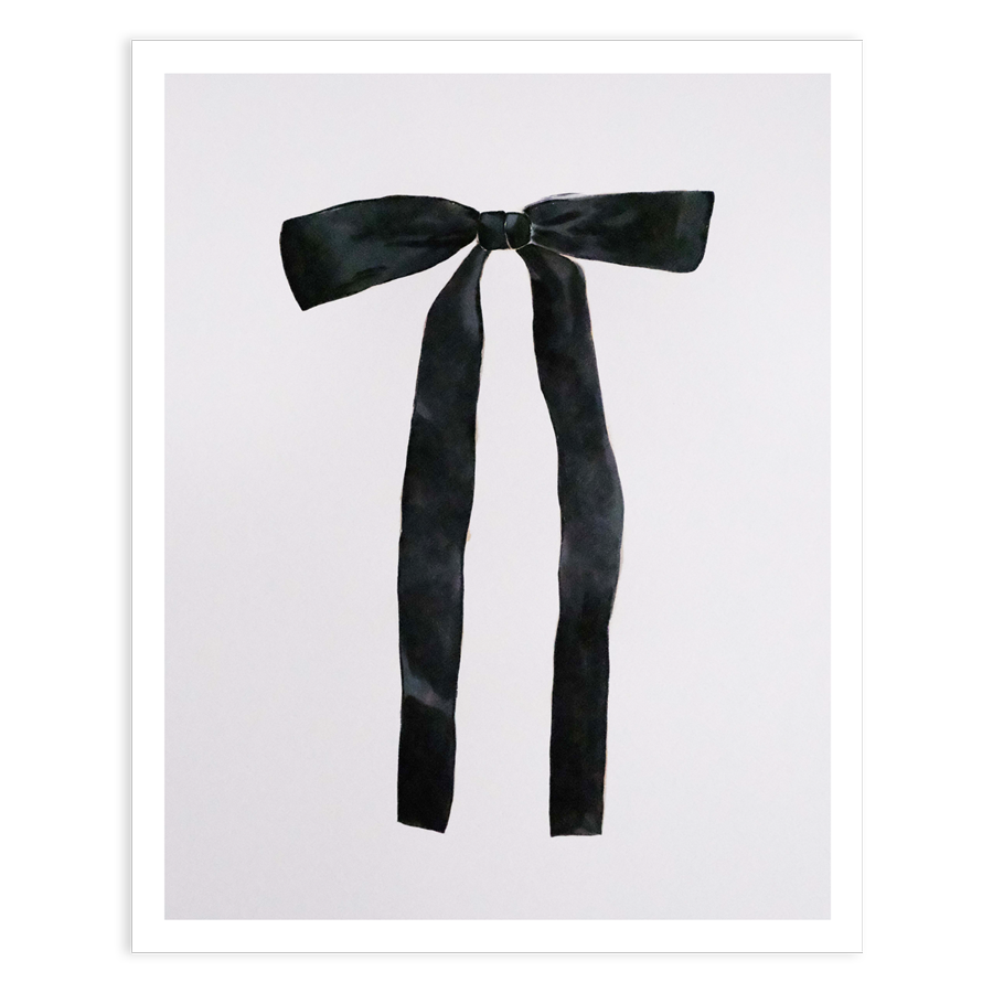 Black Bow Print