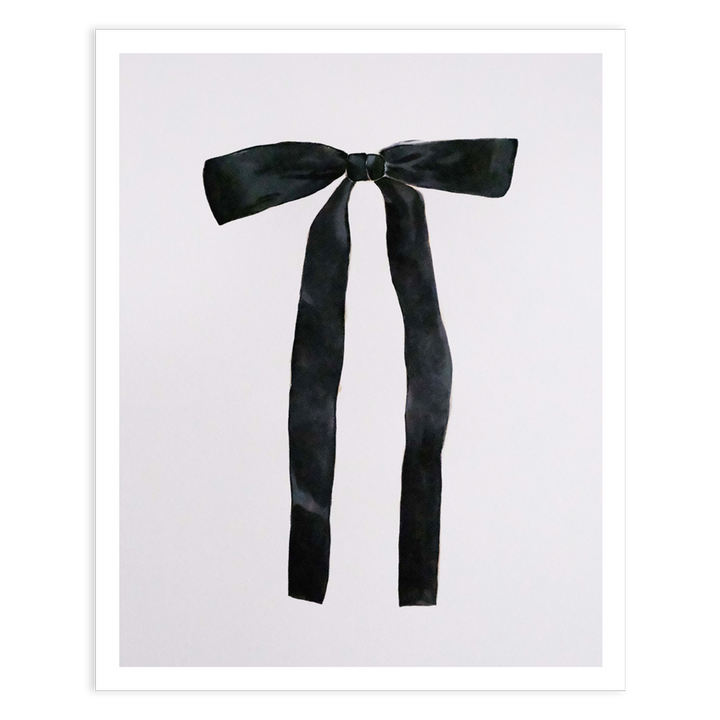 Black Bow Print