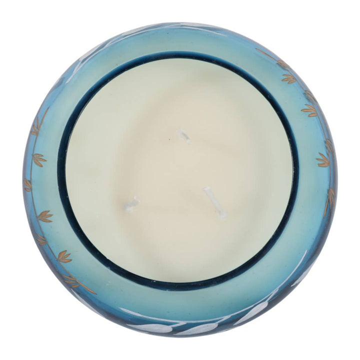 Jasmine Floral Blue Candle