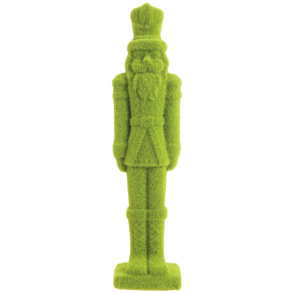 Flocked Nutcracker Green