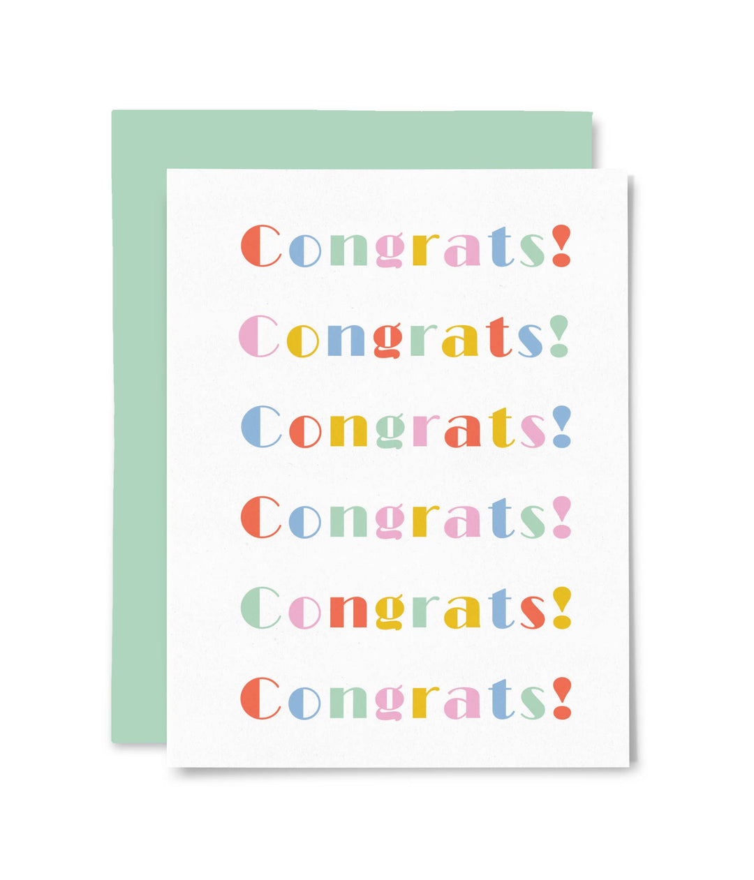 Congrats Colorful Text Card