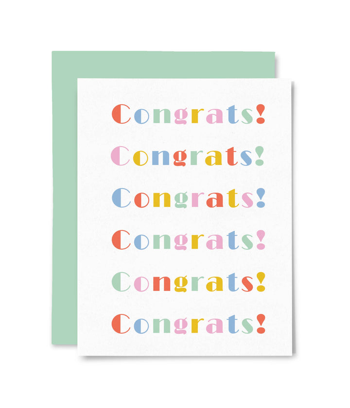 Congrats Colorful Text Card