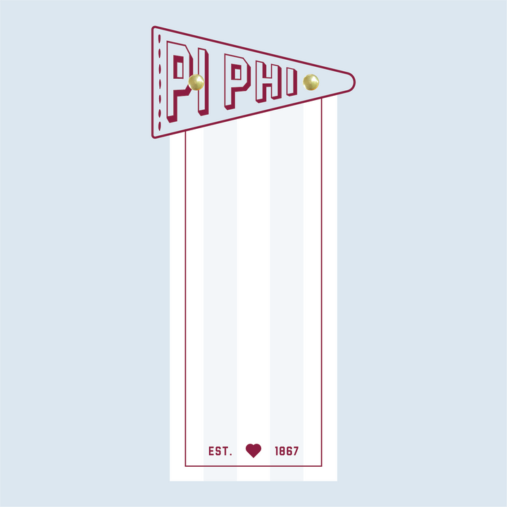 Pennant Flag Notepad: Alpha Omicron Pi