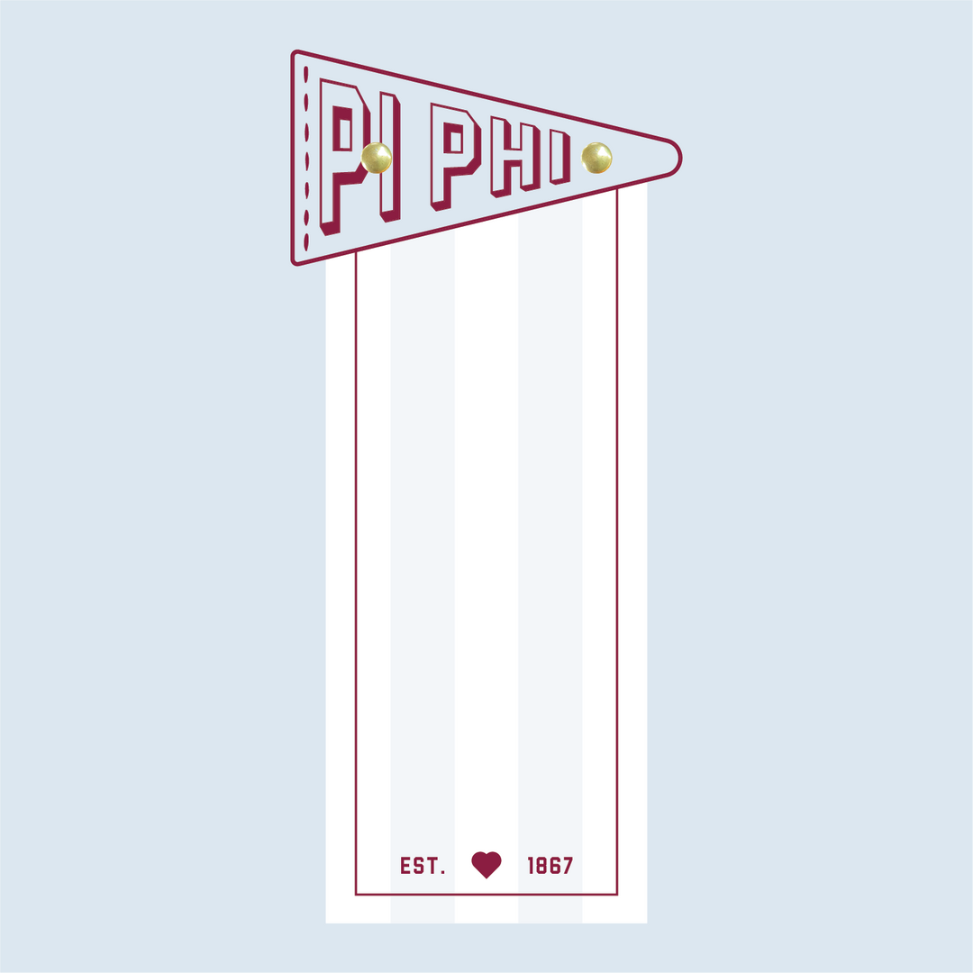 Pennant Flag Notepad: Phi Mu