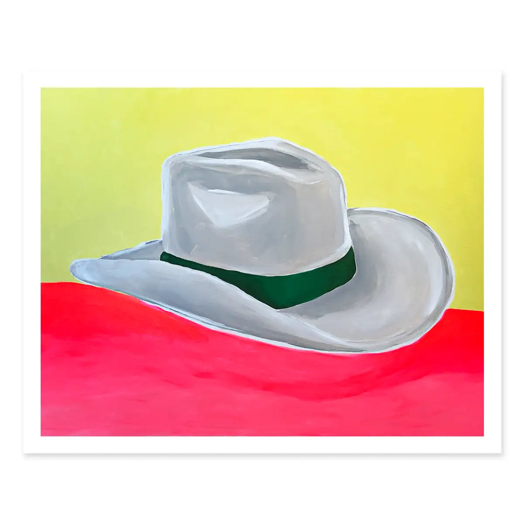 Electric Cowboy Hat Print