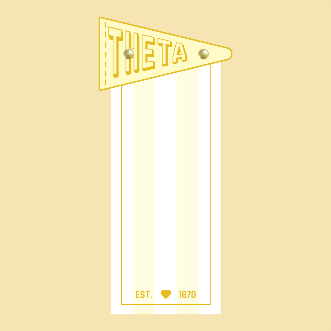 Pennant Flag Notepad: Alpha Omicron Pi
