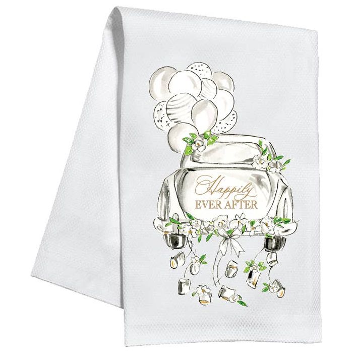 Happily Ever After Getaway Car Kitchen Towel