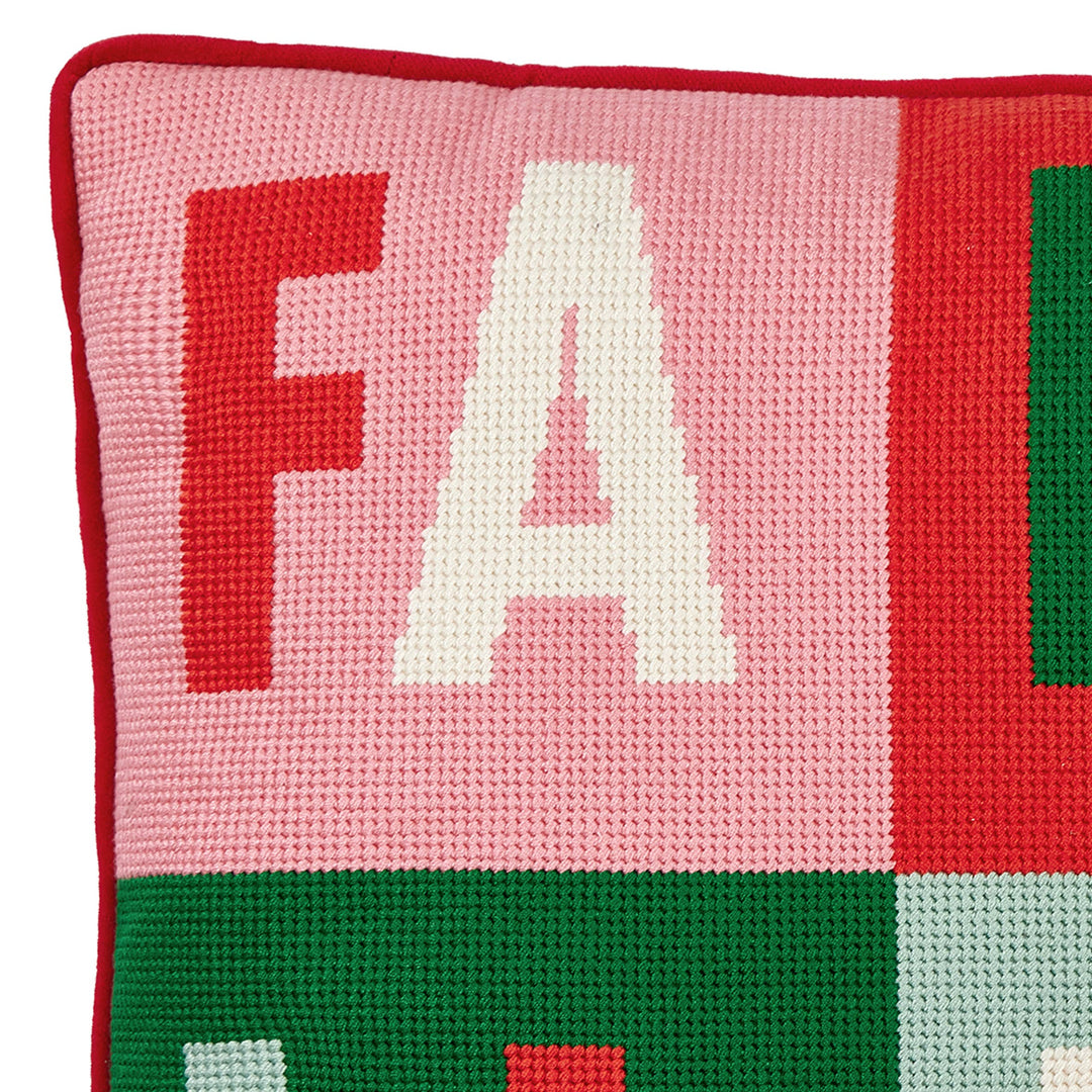 Fa La La Quadrant Embroidered Pillow - Ampersand