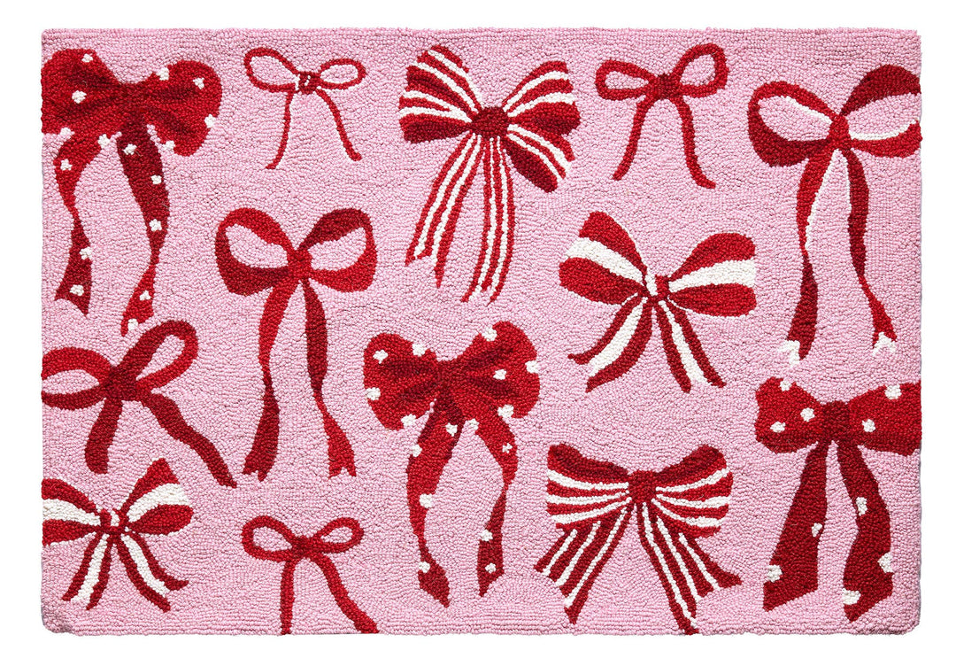 Holiday Bows Hook Rug