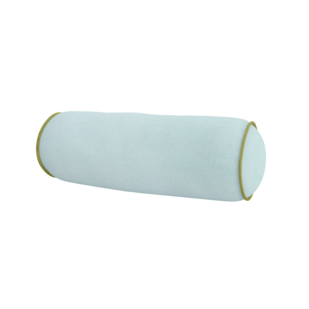 Spa Blue Velvet Bolster Pillow