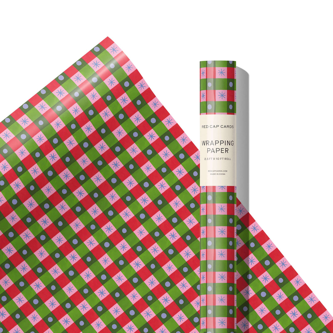 Holiday Checker Wrapping Paper