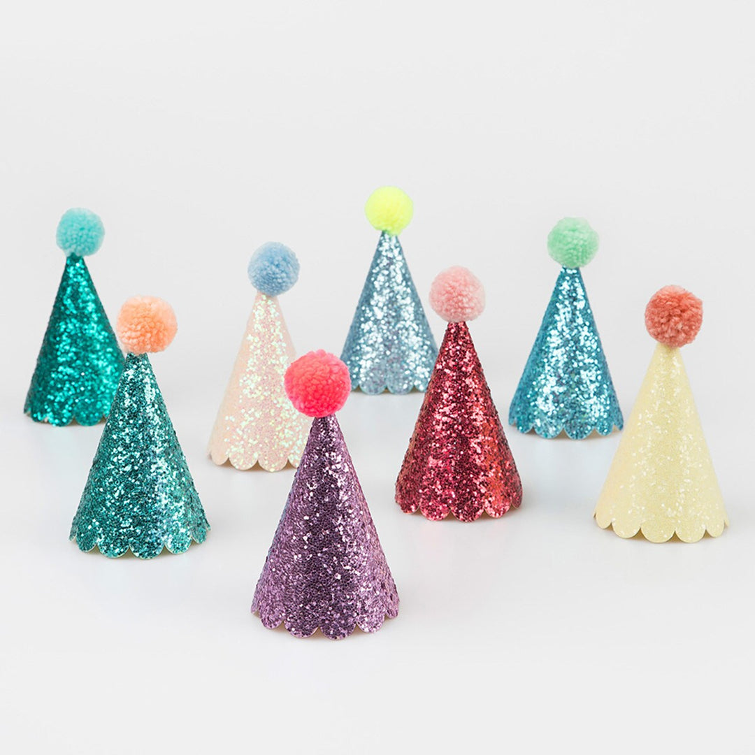 Glitter Mini Party Hats