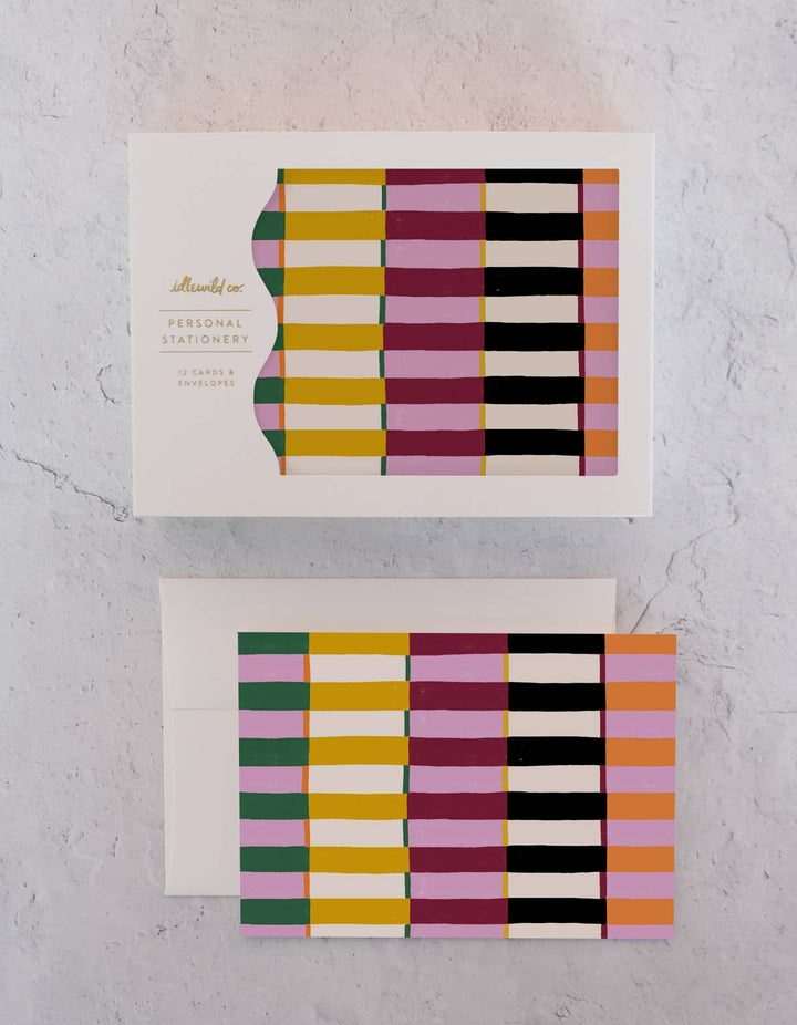 Painted Stripes Notecards
