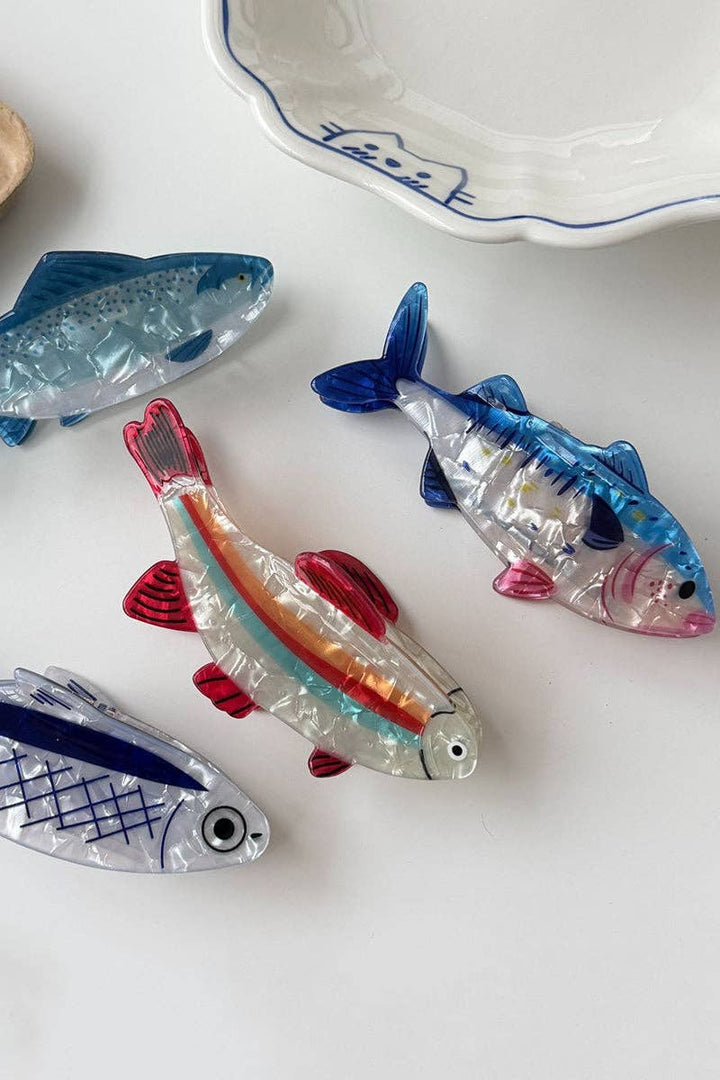 Fish Hair Clip: Red
