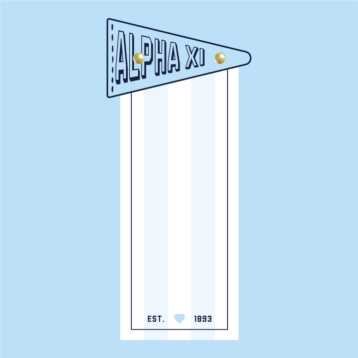 Pennant Flag Notepad: Zeta Tau Alpha