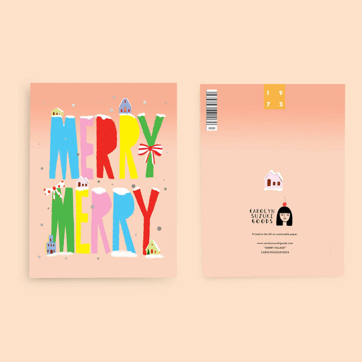 Merry Village Holiday Card