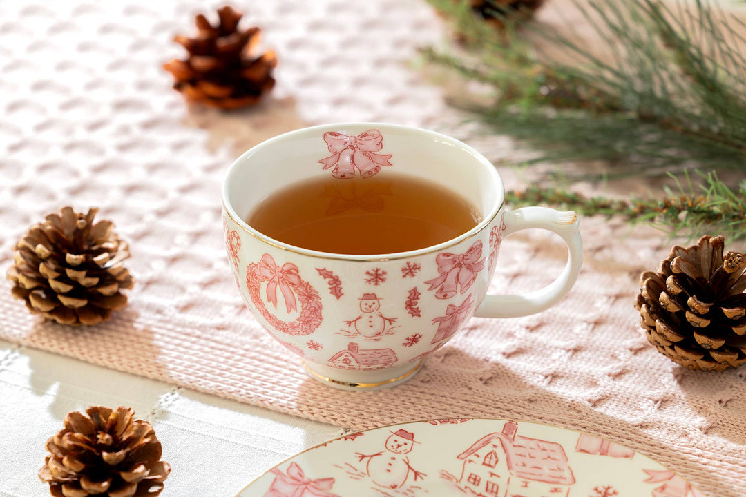 Pink Bow Porcelain Mug