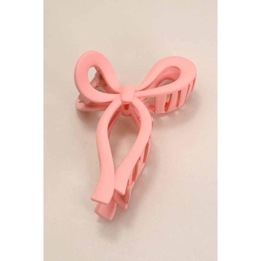 Red Matte Bow Clip