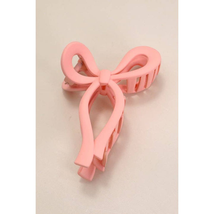 Red Matte Bow Clip