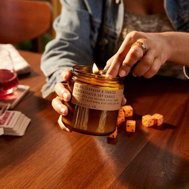 Teakwood & Tobacco Large Candle
