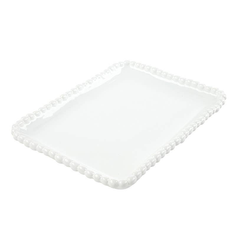 Ceramic Beaded Small Platter