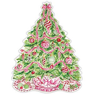 Christmas Tree with Pink Ribbon & Bow Placemat